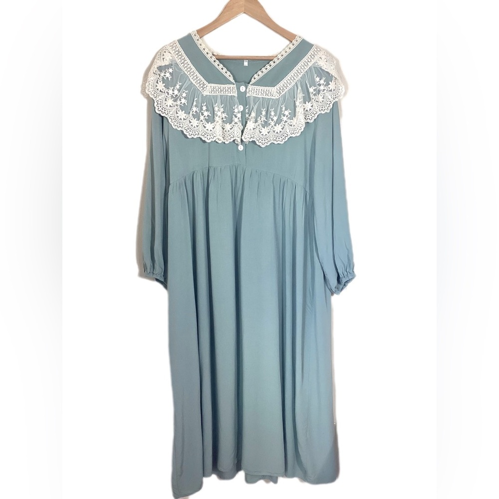 Plus Size Cottagecore Prairie Dress Nightgown 4X